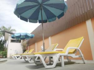 In the pool area, nudism is allowed
